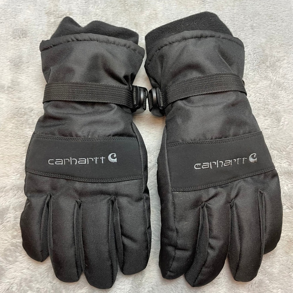 Carhartt Mens Gorpcore Winter Gloves Size Large Black Insulated Workwear A511